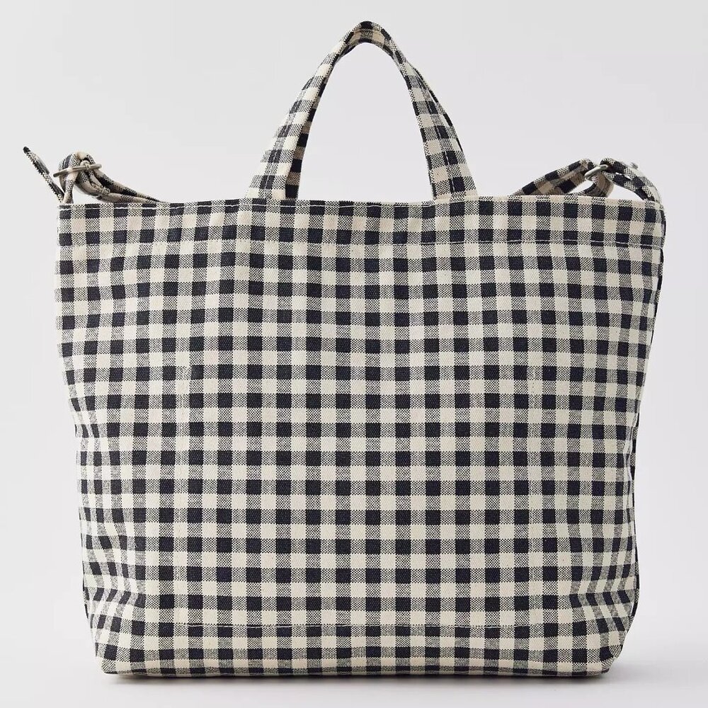 NWT Baggu Horizontal Zip Duck Bag - Black & White Gingham - Picture 2 of 8